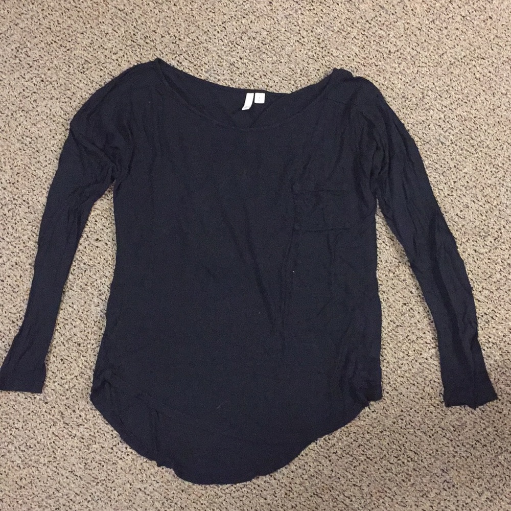 Black Frenchie Long-Sleeved Tshirt